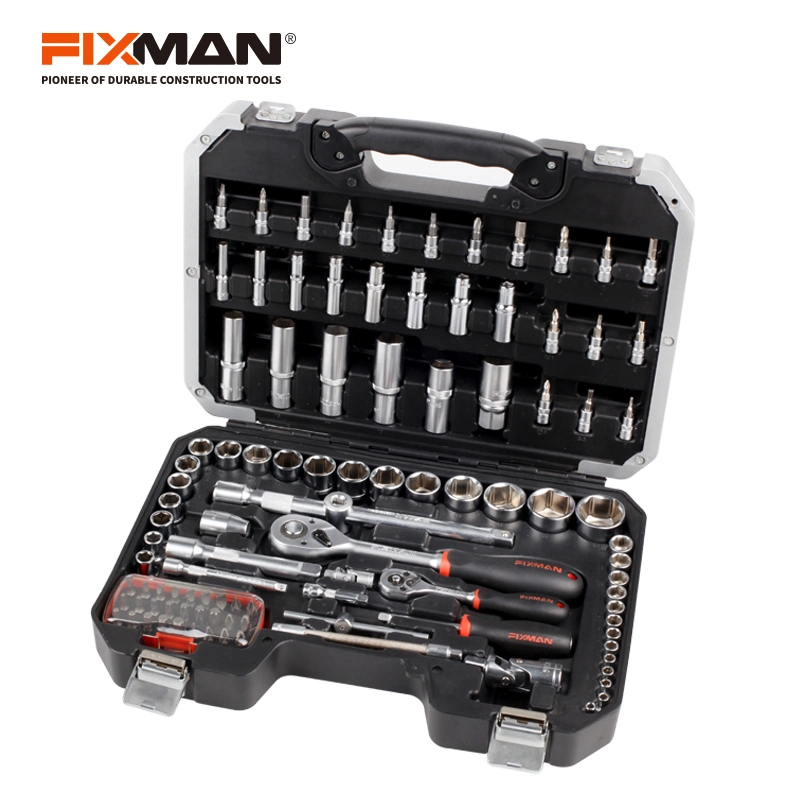 Professional 94+12PCS 1/2" & 1/4" CRV Spanner Socket Set Tool Kit Tool-Set