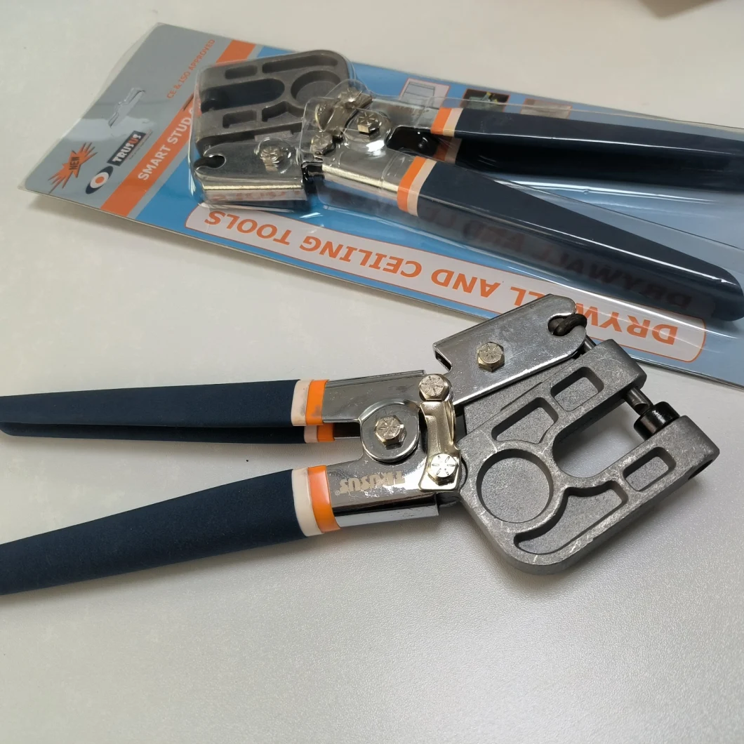 Stud Crimper Punch Lock Single Handle Stud Crimper Plaster Drywall Tool for Fastening Metal